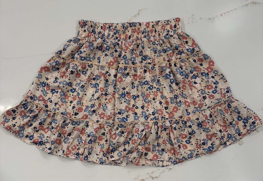 Altard State Floral Tiered Mini Skirt Cottagecore Boho USA Made Size S